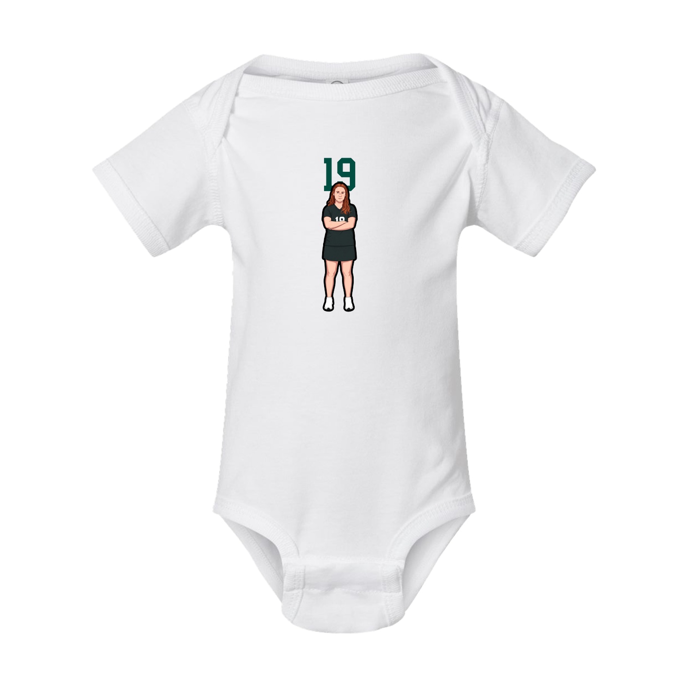 Baby Onesie — Number Top in White