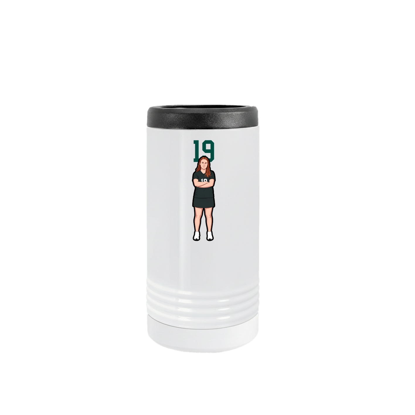 Slim Beverage Holder — Number Top in White