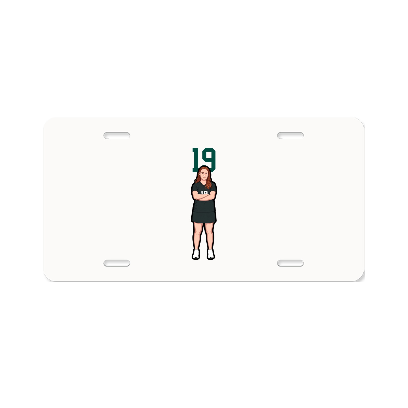 License Plate — Number Top in Classic