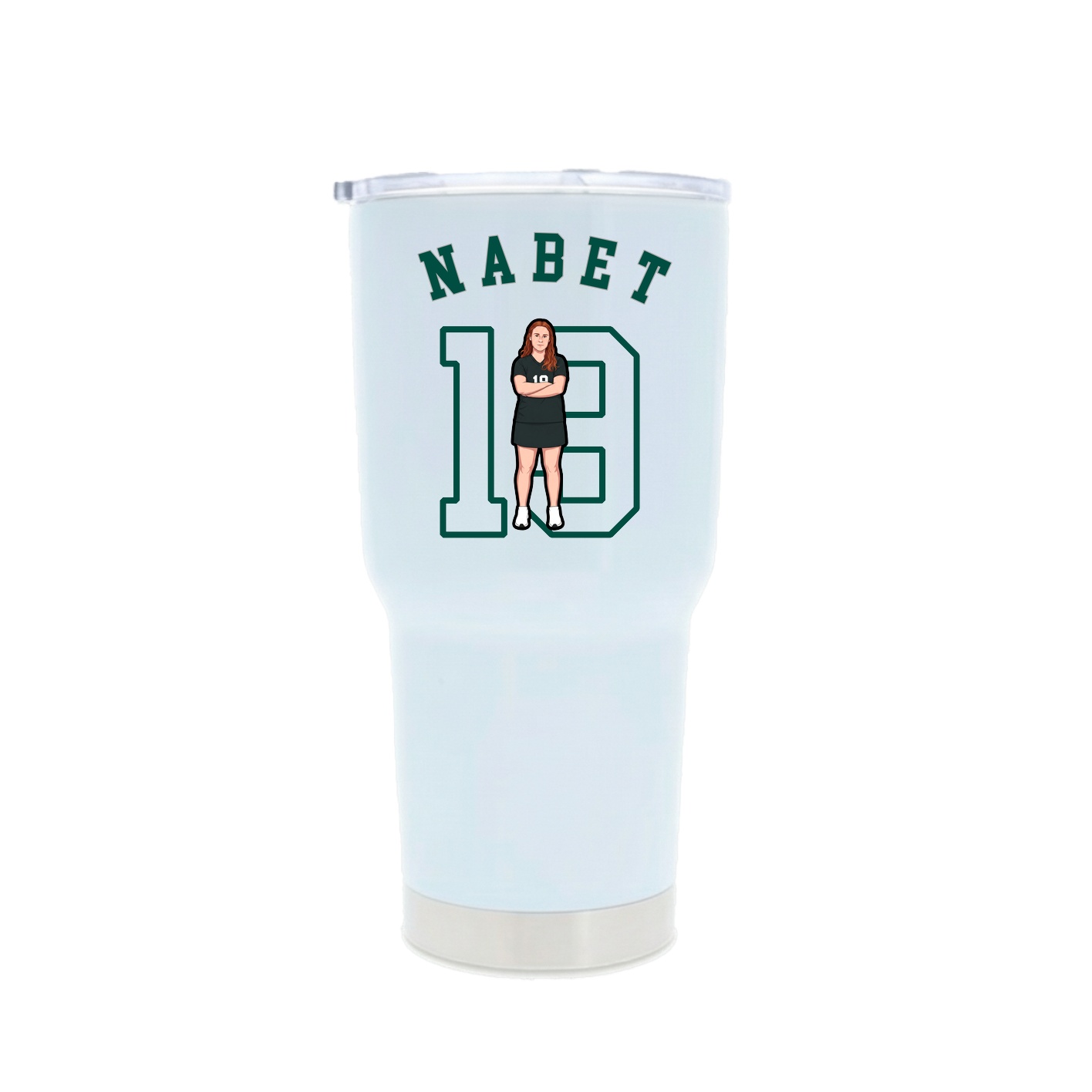 30oz Stainless Steel Tumbler — Shirsey Arch in White
