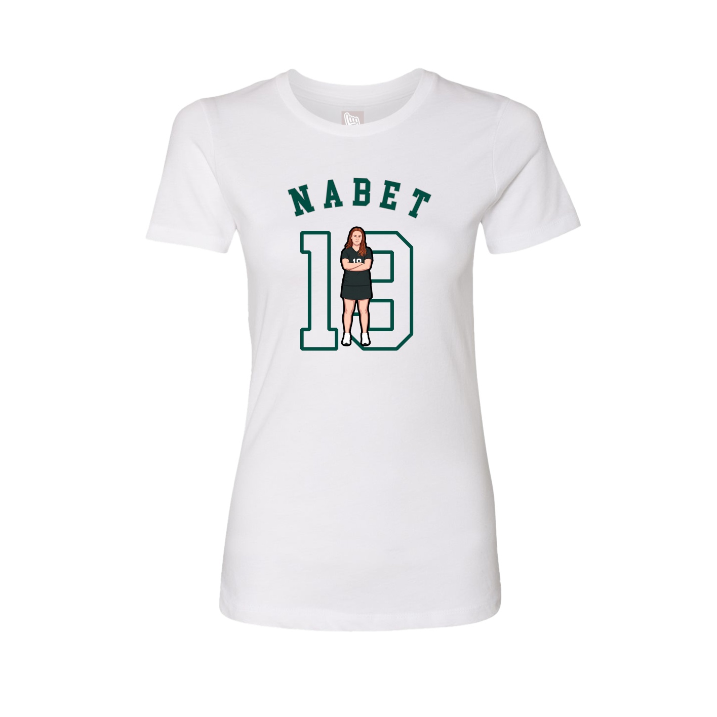 Fitted Women's Tee — Shirsey Arch in White