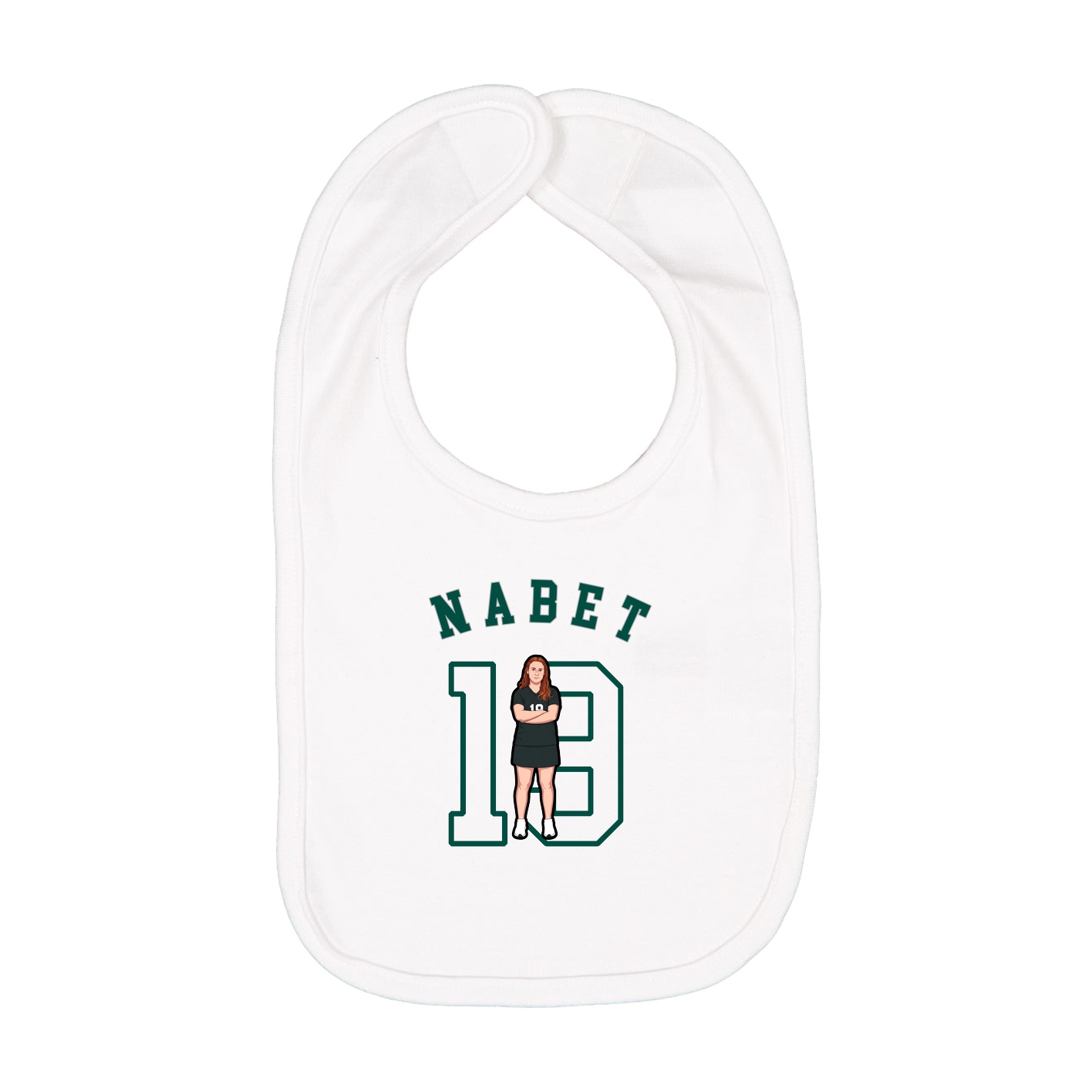 Infant Bib — Shirsey Arch in White
