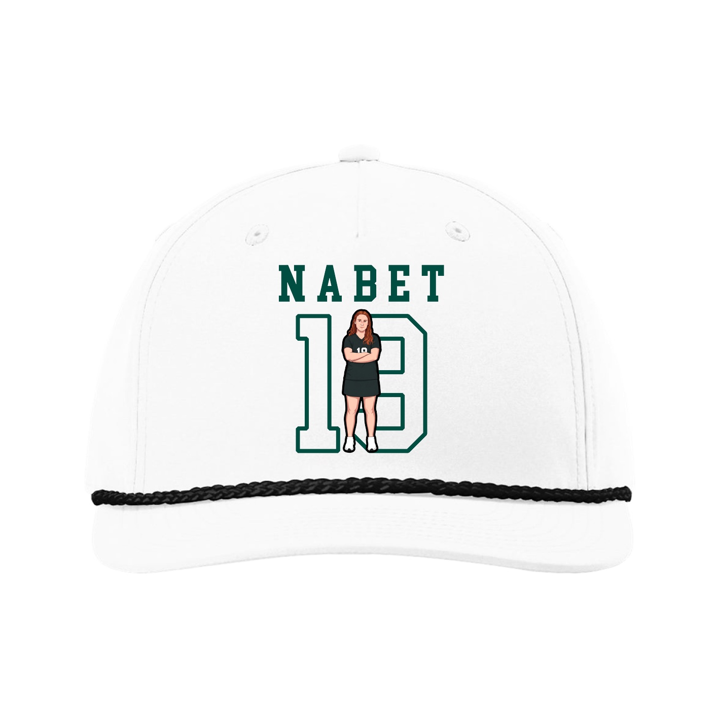 Five-Panel Classic Rope Cap — Shirsey in White