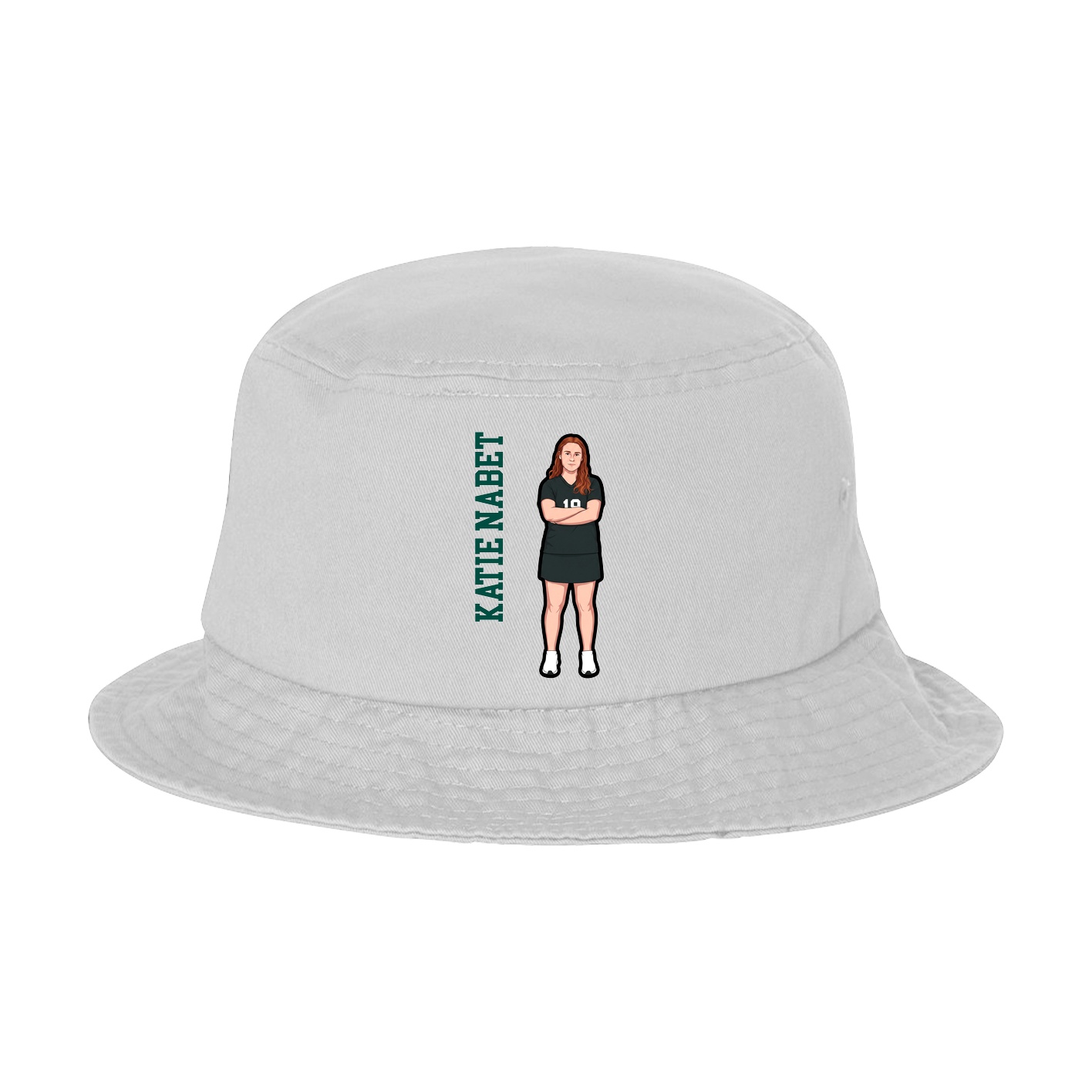 Bucket Cap — Name Vertical in White
