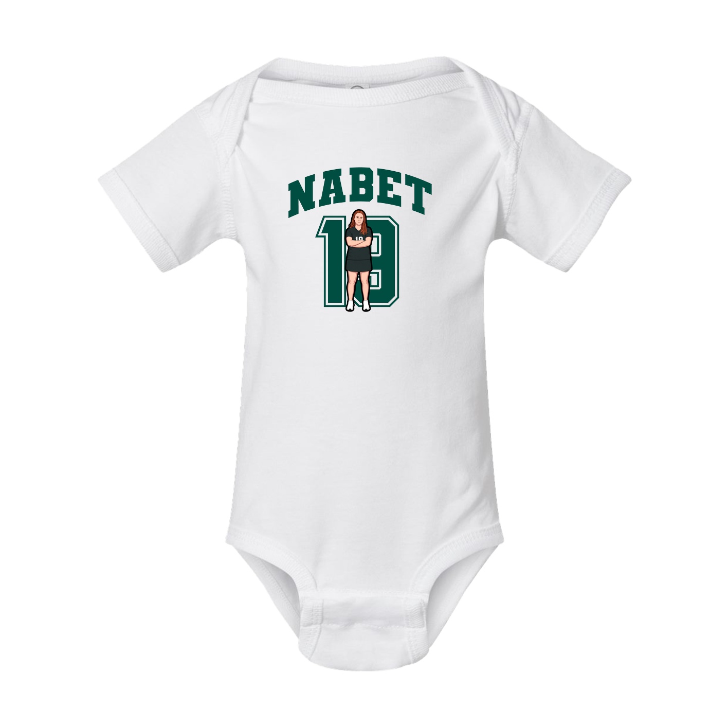 Baby Onesie — Number in White