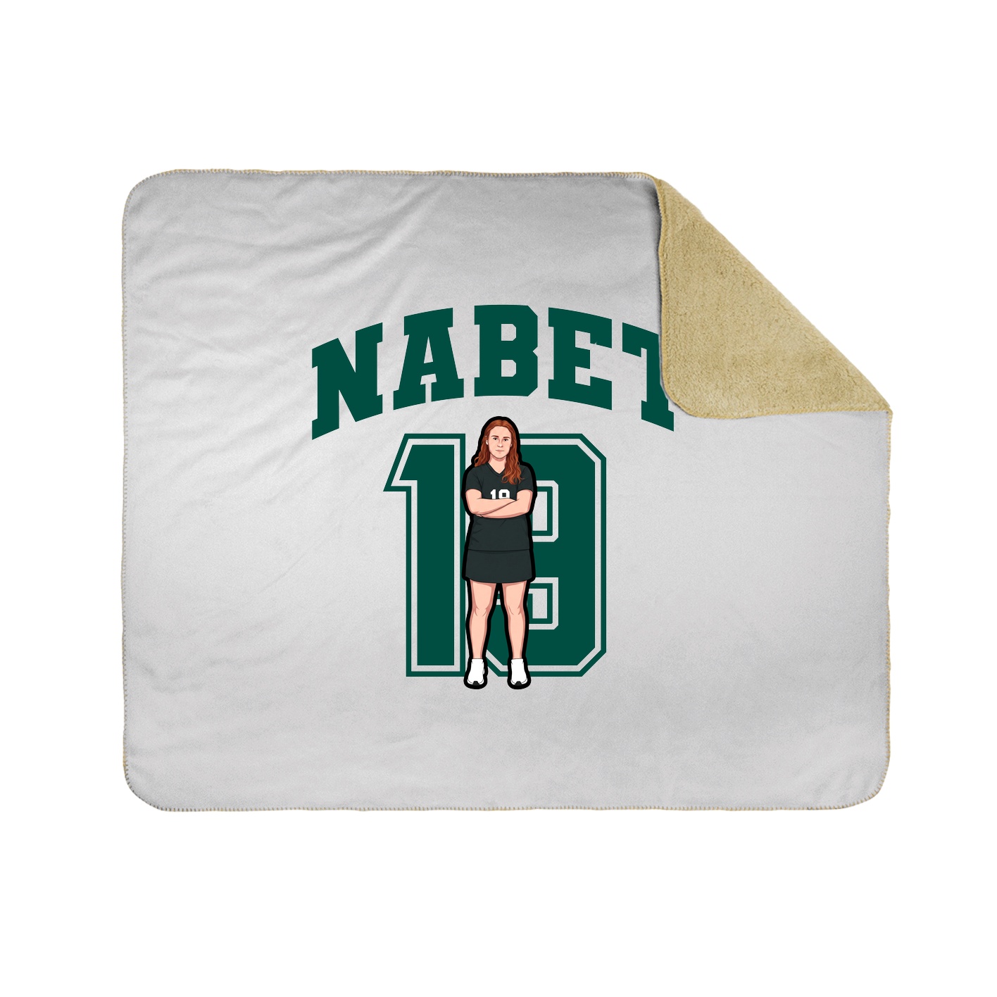 Throw Blanket — Number in White