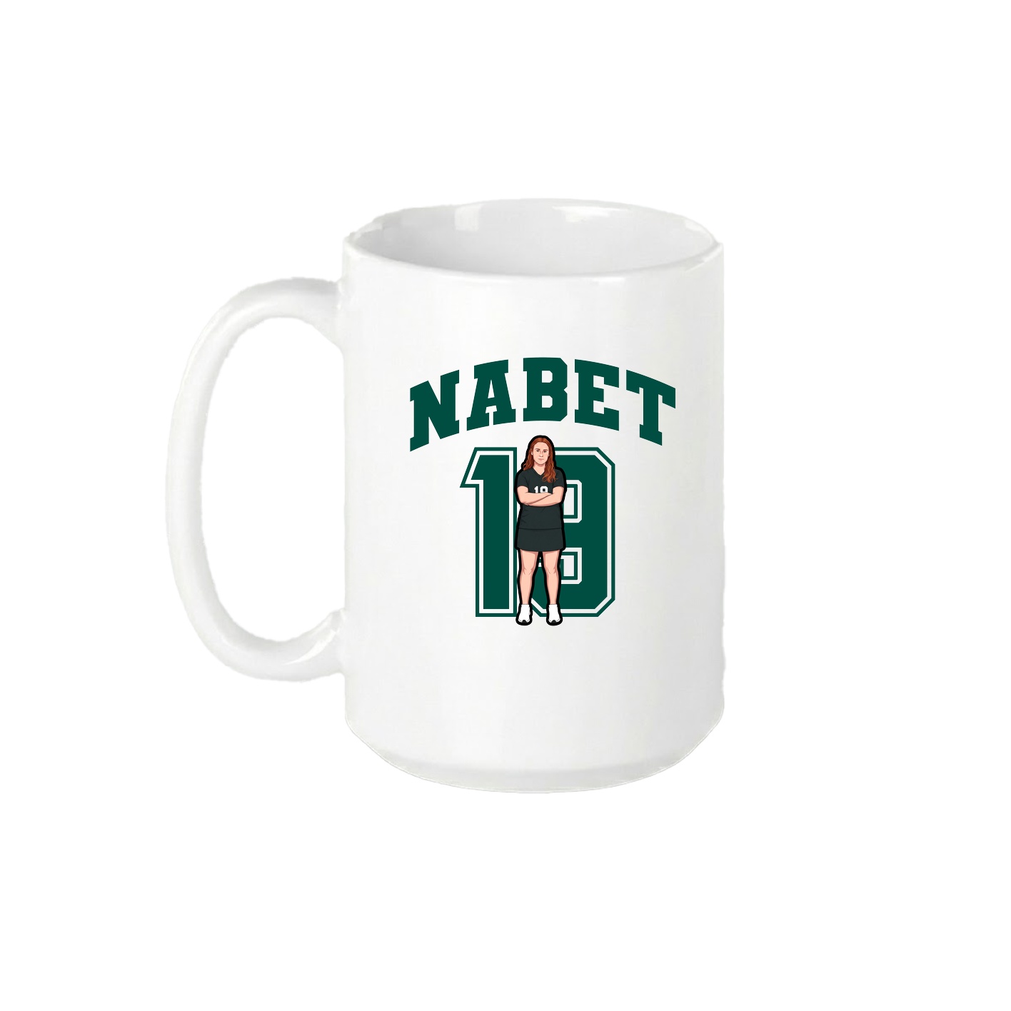 15oz Coffee Mug — Number in White