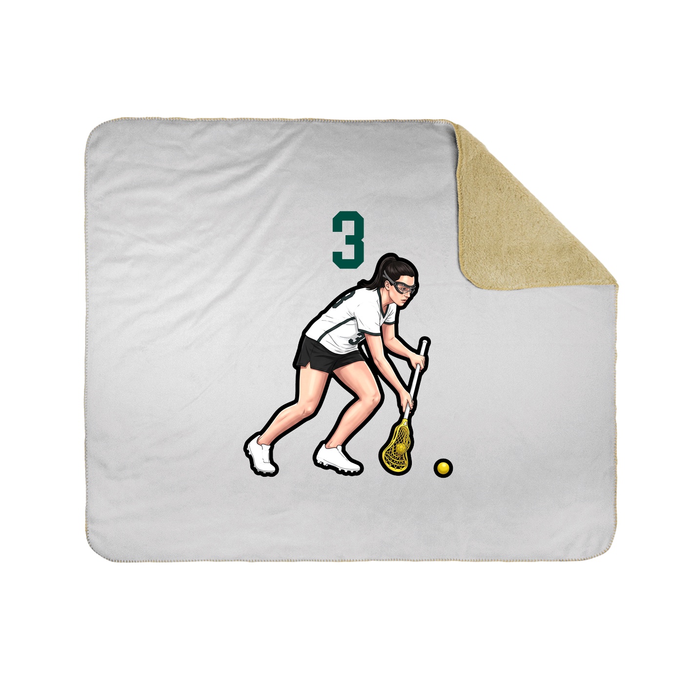 Throw Blanket — Number Top in White