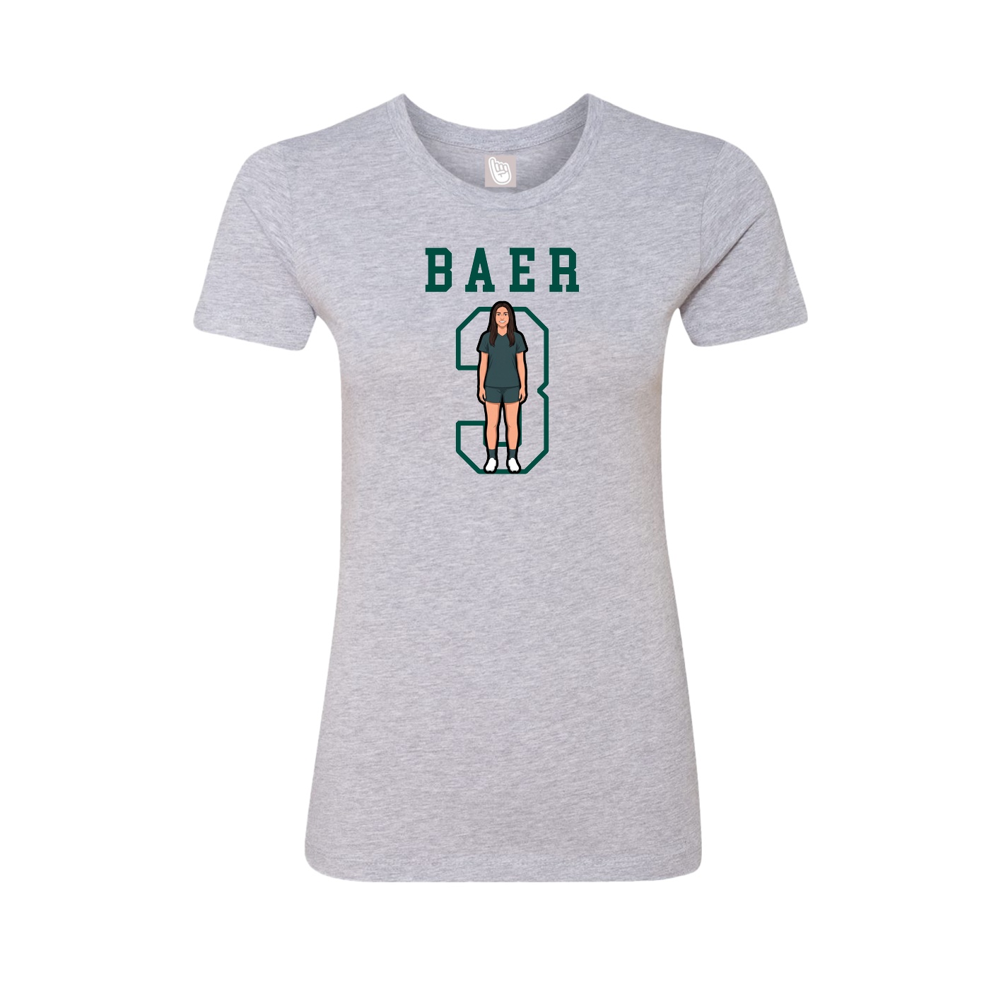 Fitted Women's Tee — Shirsey in Grey