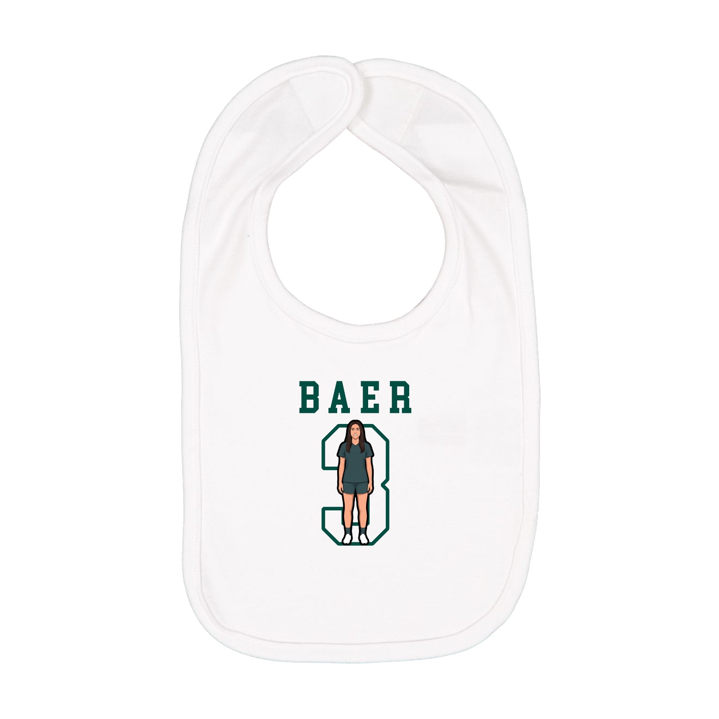 Infant Bib — Shirsey in White