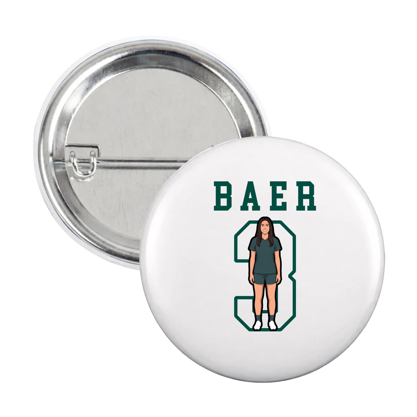 Game Day Button — Shirsey in White
