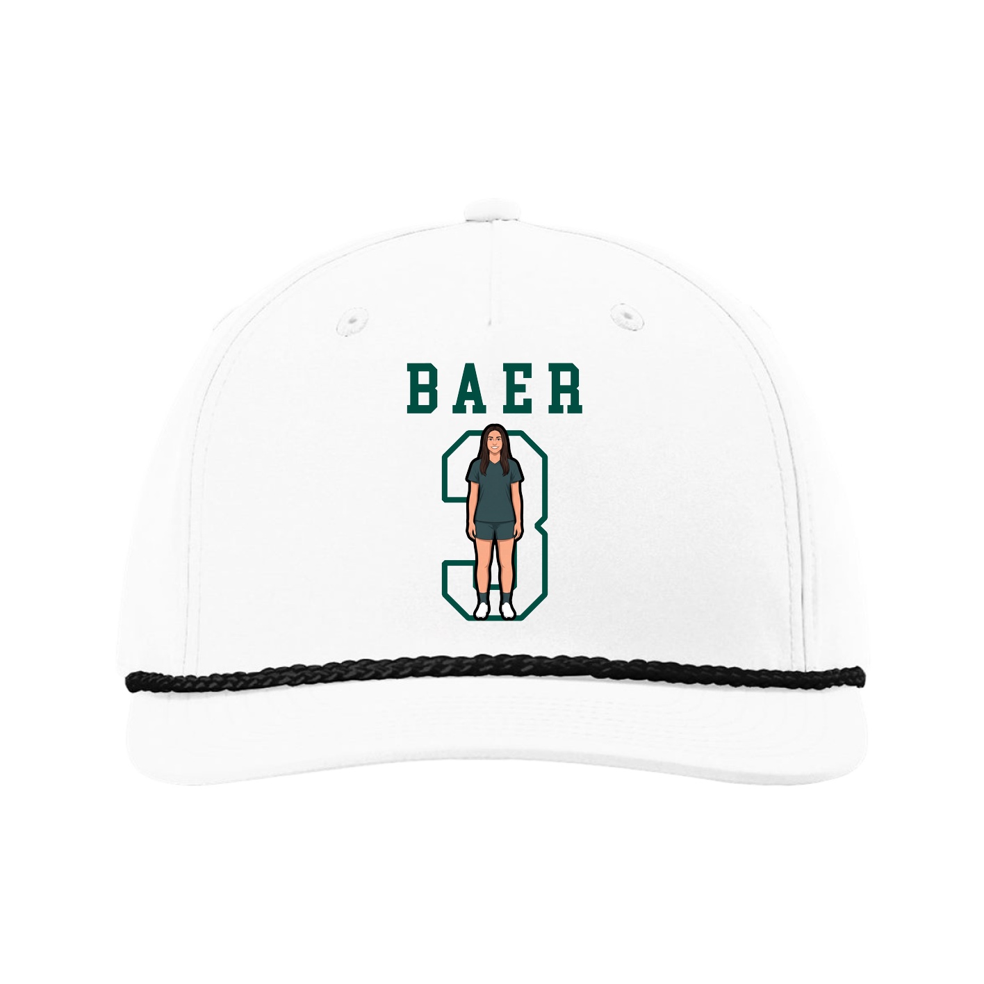 Five-Panel Classic Rope Cap — Shirsey in White