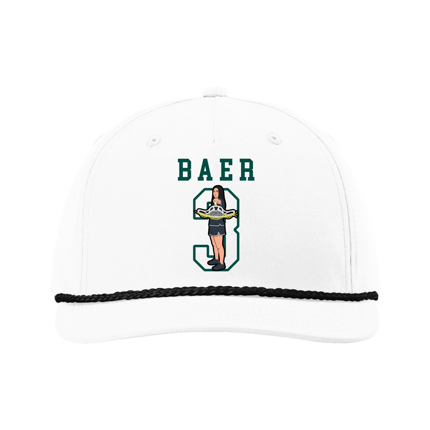 Five-Panel Classic Rope Cap — Shirsey in White