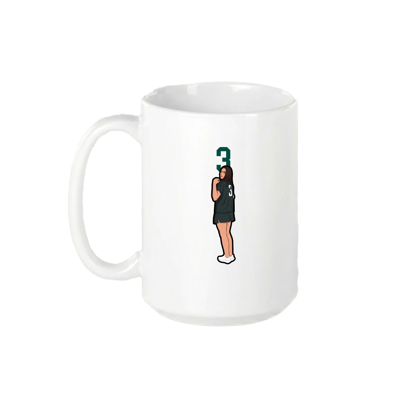 15oz Coffee Mug — Number Top in White