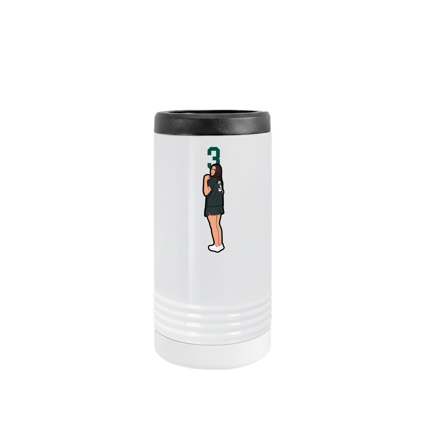Slim Beverage Holder — Number Top in White