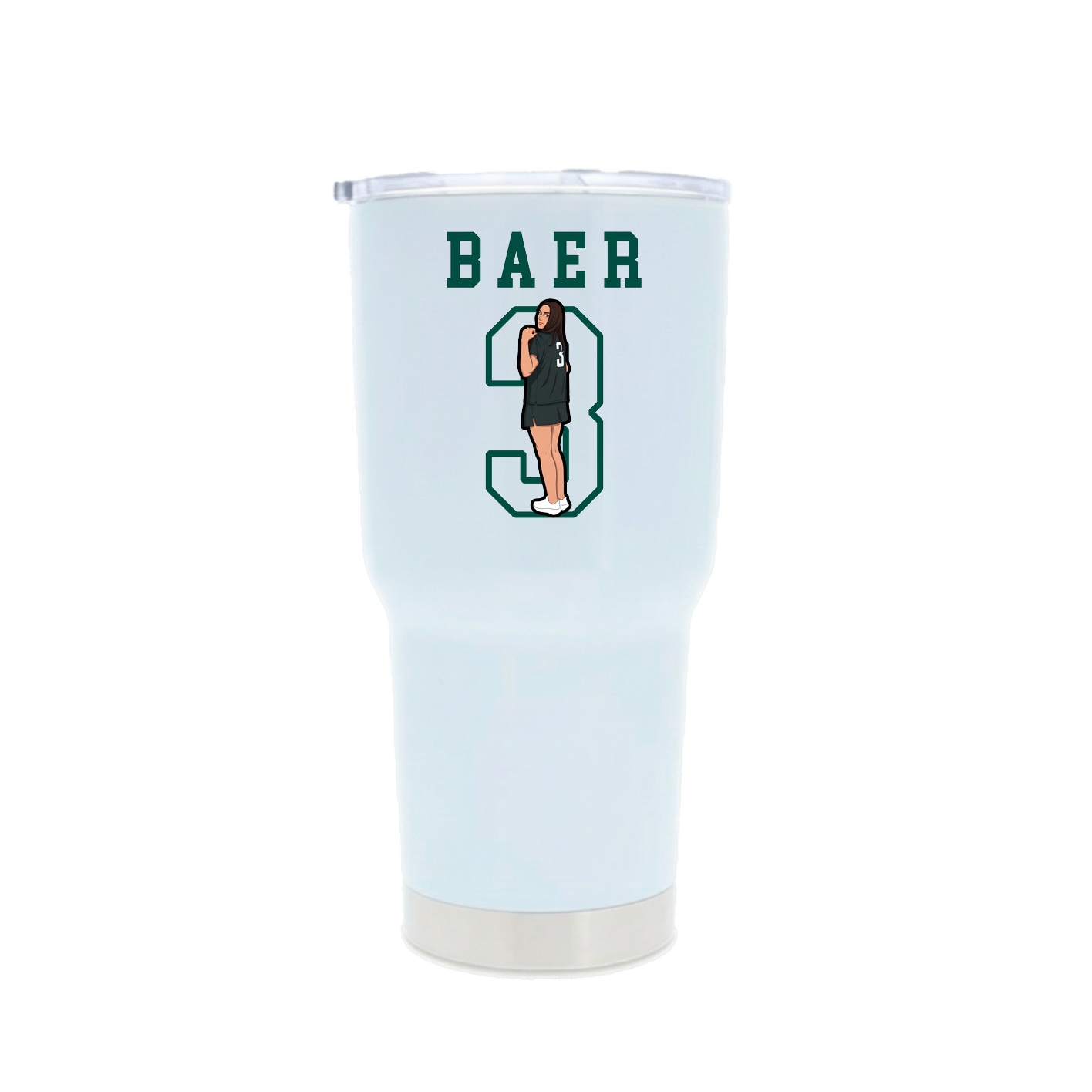 30oz Stainless Steel Tumbler — Shirsey in White
