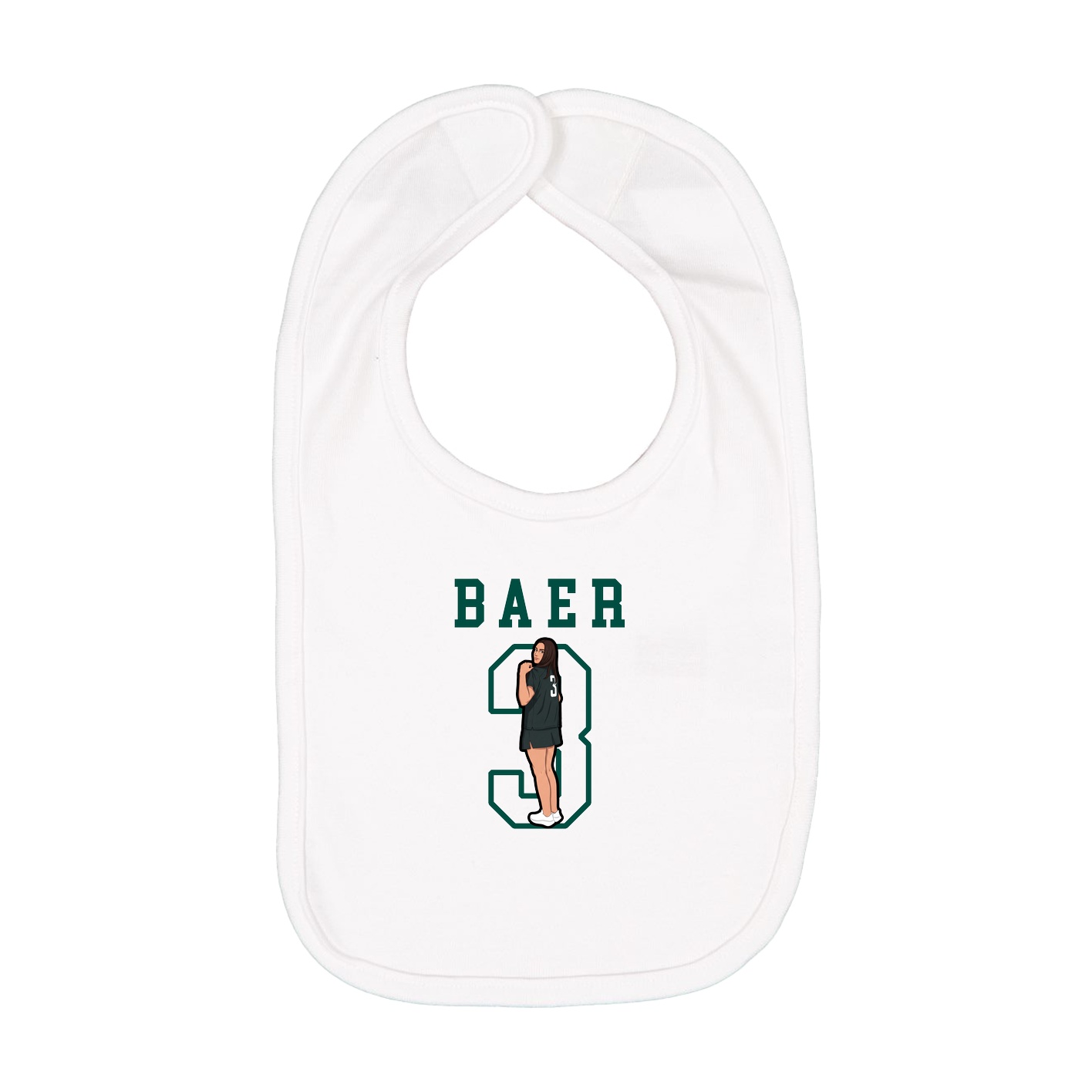 Infant Bib — Shirsey in White