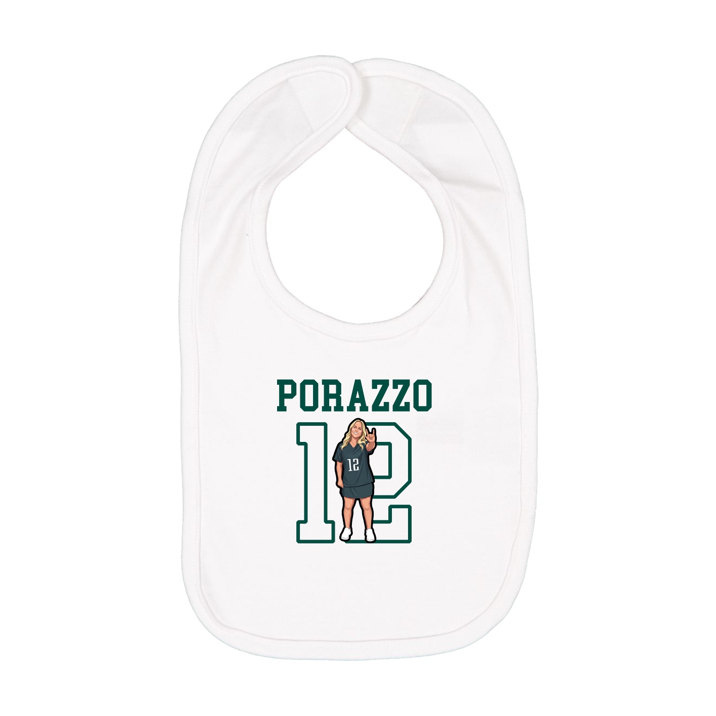 Infant Bib — Shirsey in White