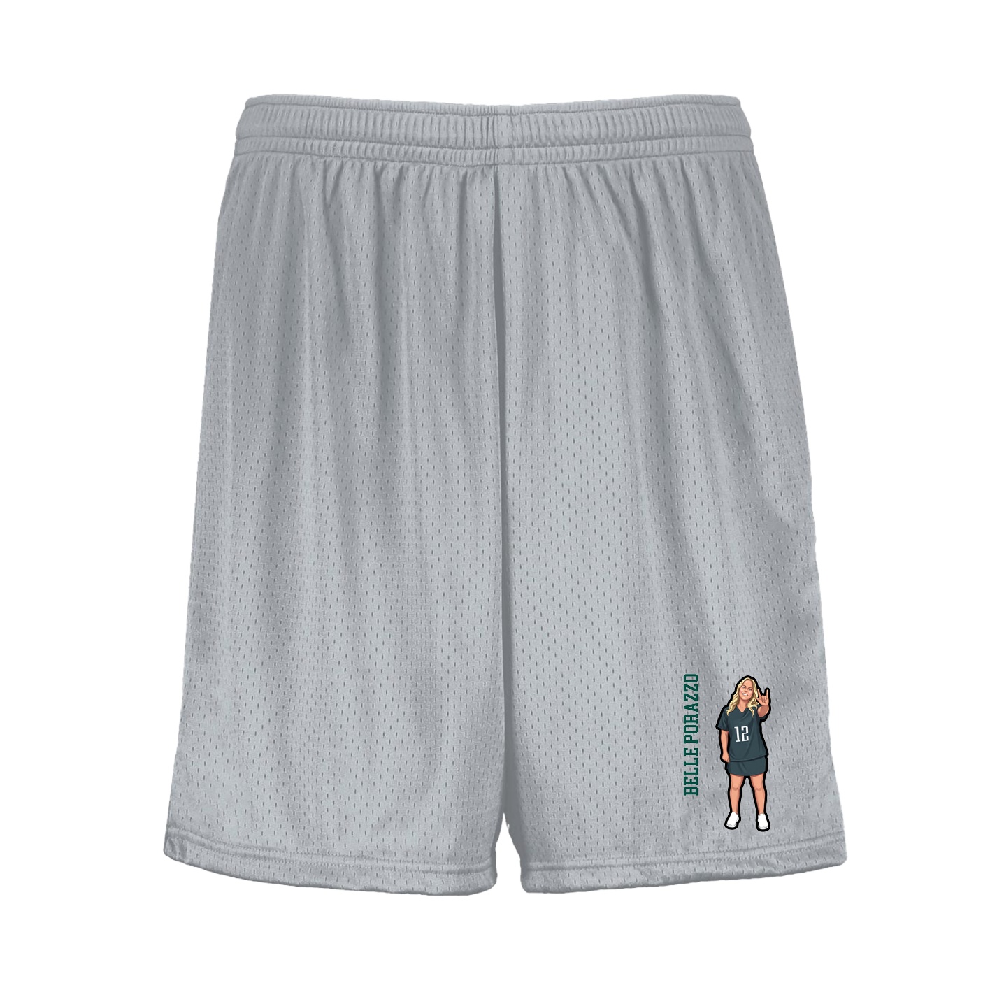 Shorts — Name Vertical in Silver