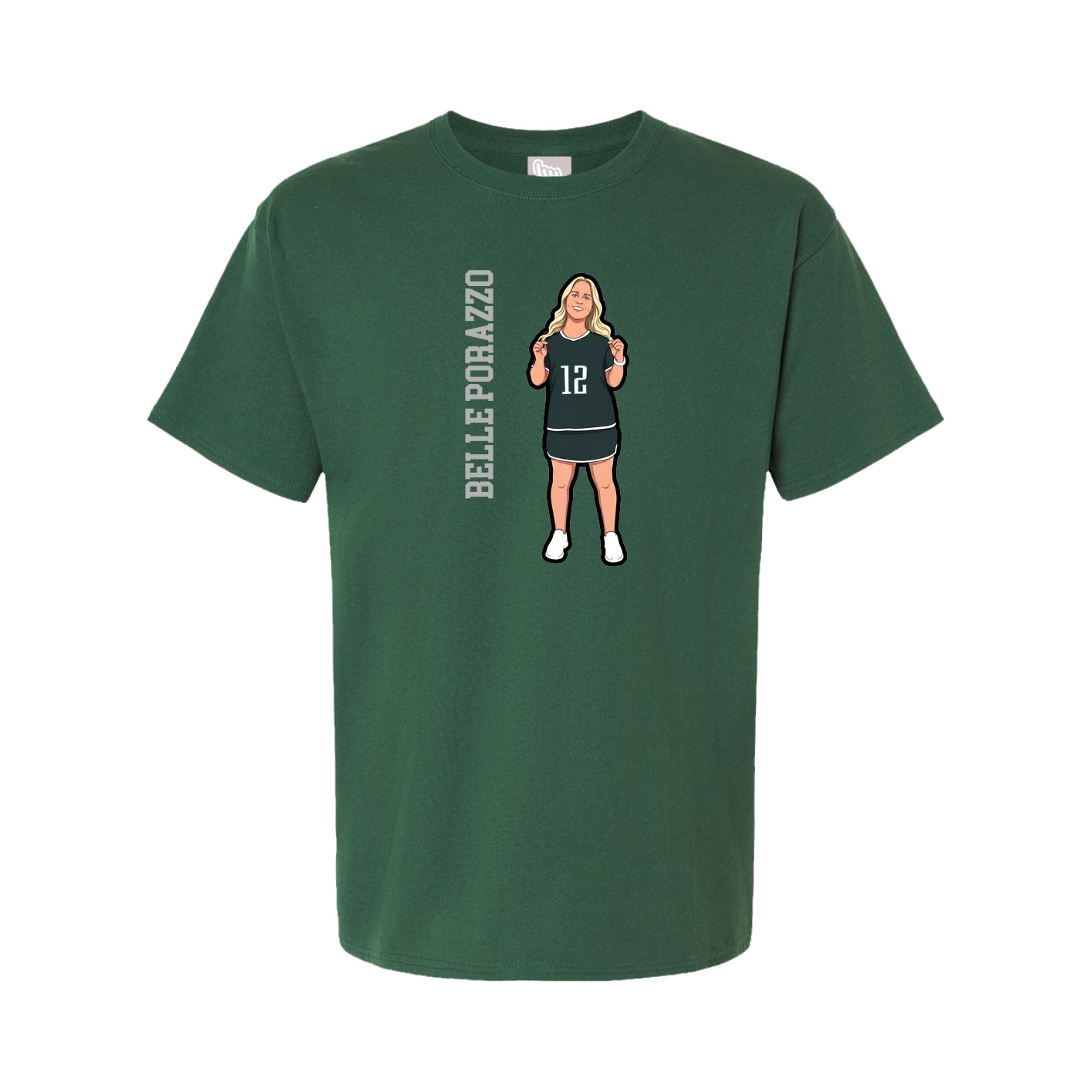 Tee — Name Vertical in Green