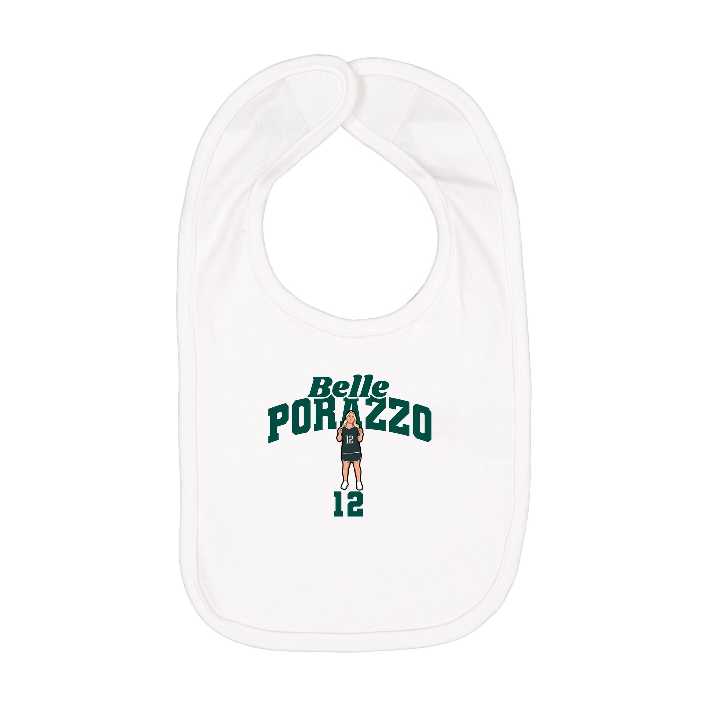 Infant Bib — Signature Arch in White