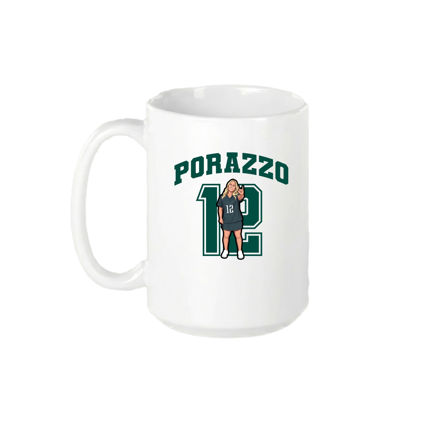 15oz Coffee Mug — Number in White
