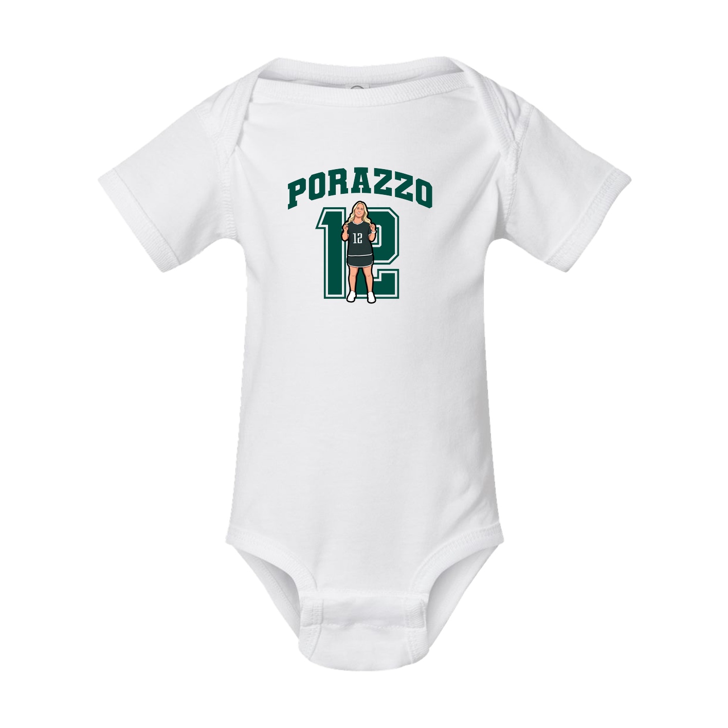 Baby Onesie — Number in White