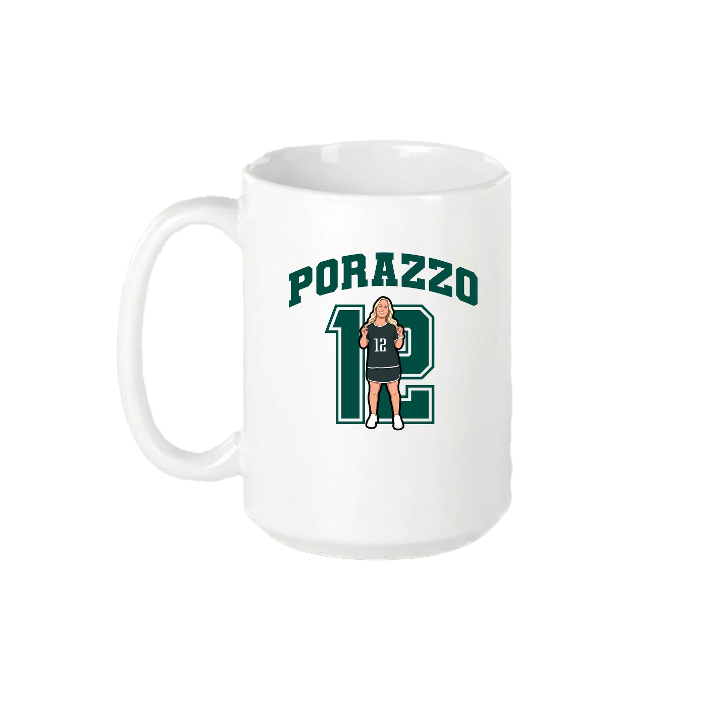 15oz Coffee Mug — Number in White