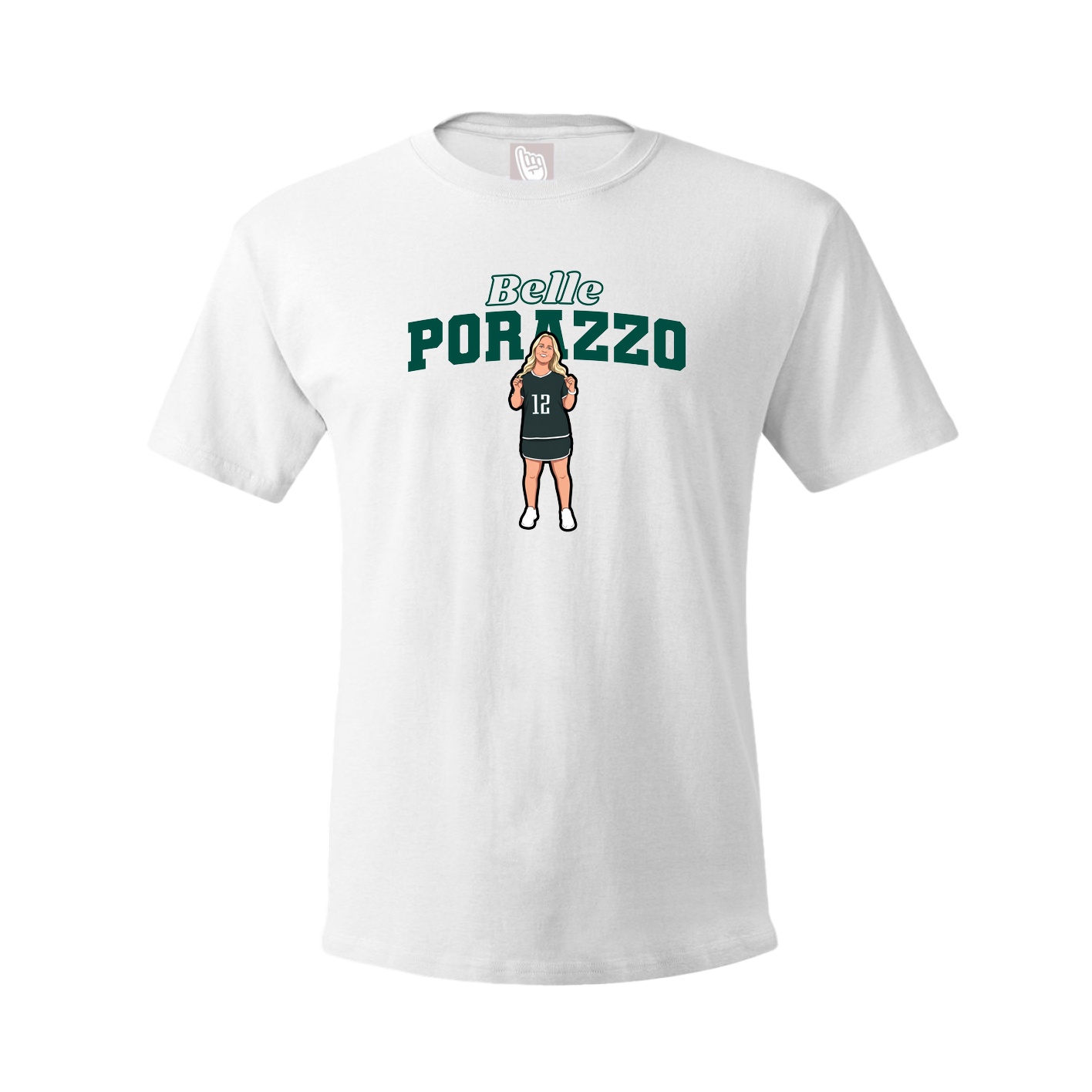 Youth Tee — Name Arch in White