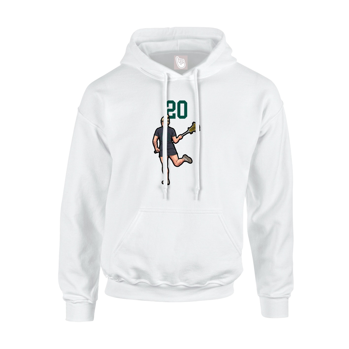 Hoodie — Number Top in White