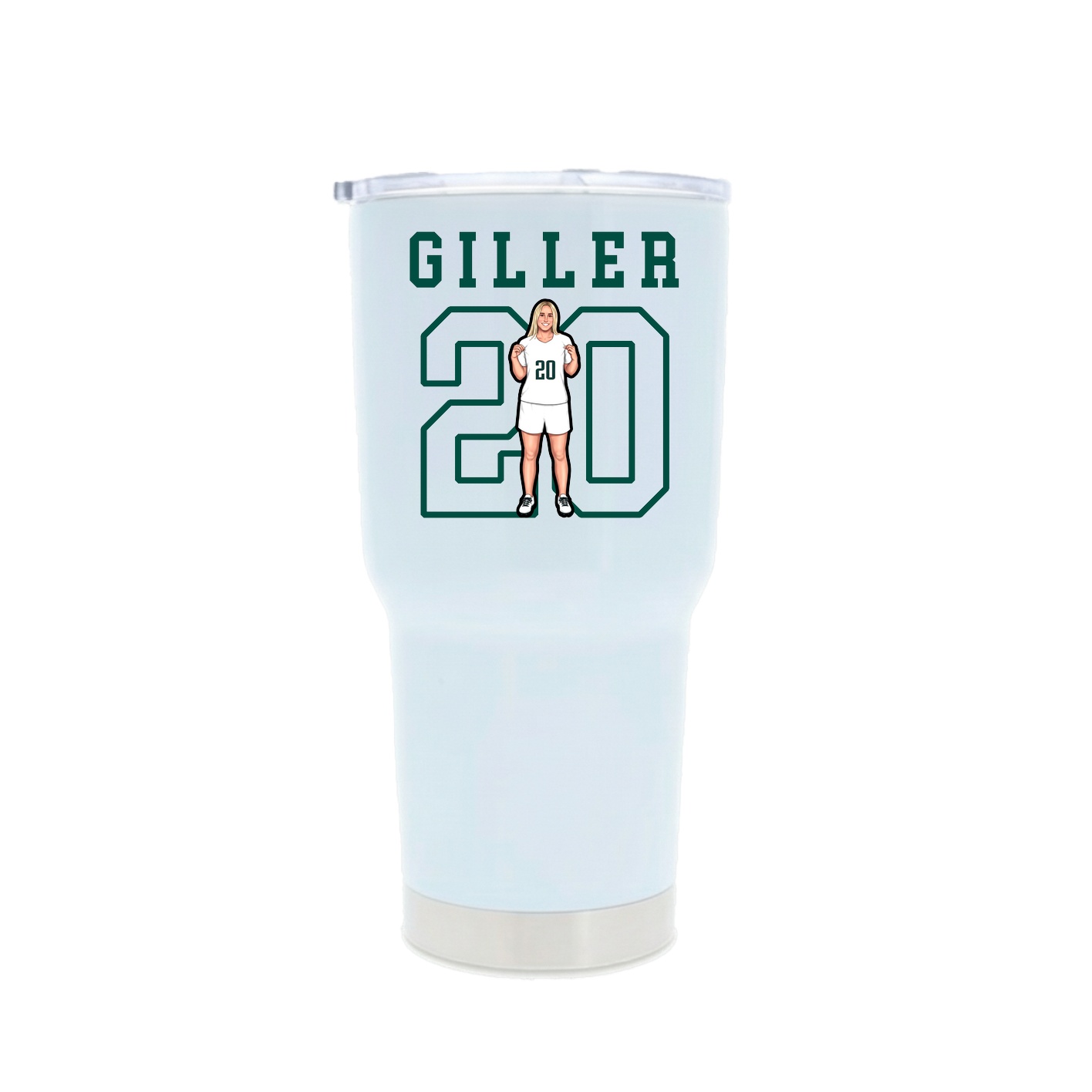 30oz Stainless Steel Tumbler — Shirsey in White