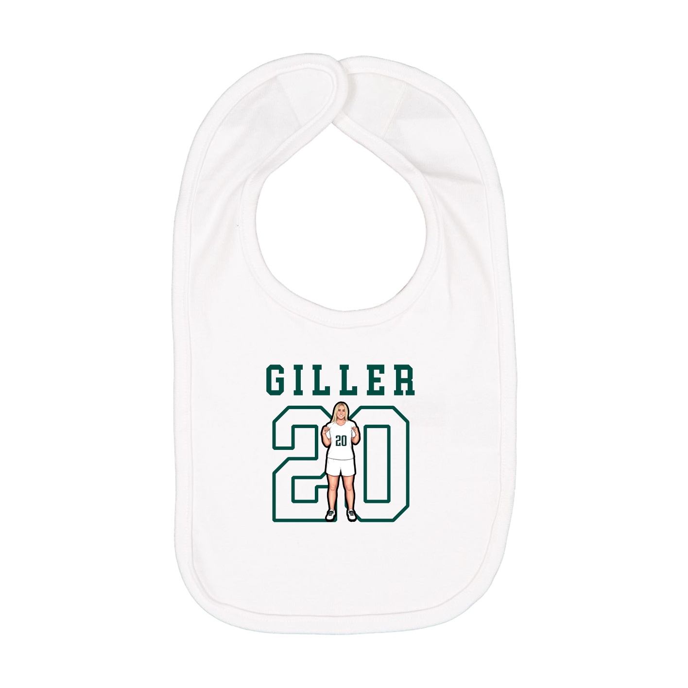 Infant Bib — Shirsey in White