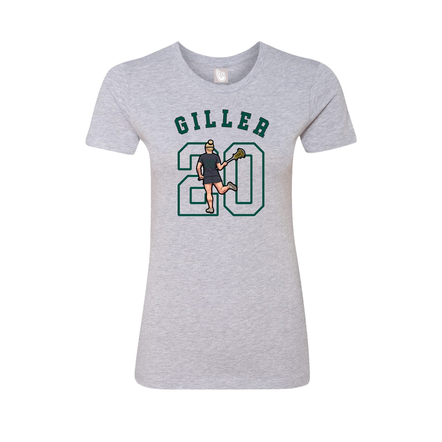 Fitted Women's Tee — Shirsey Arch in Grey