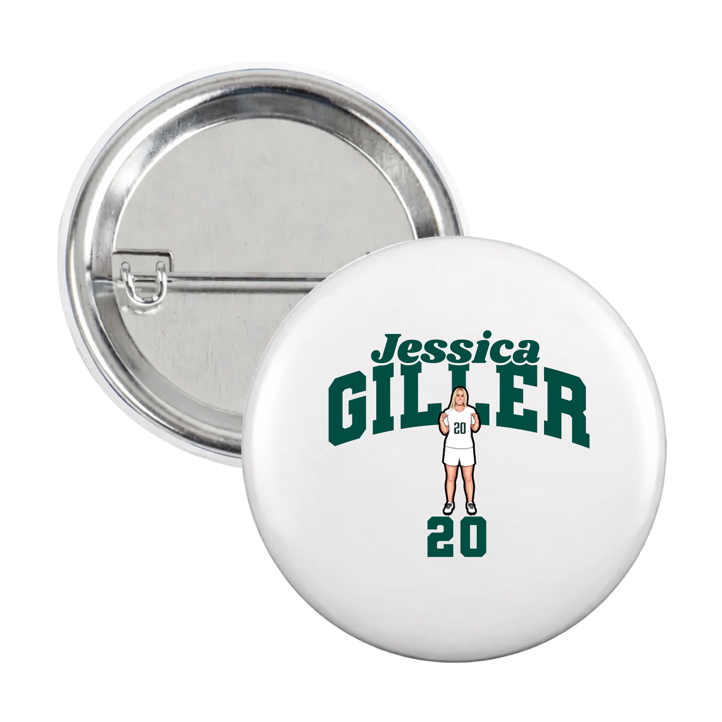Game Day Button — Signature Arch in White