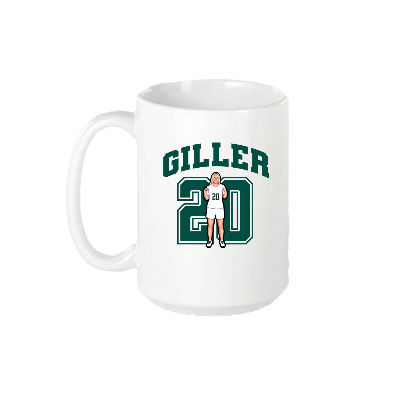 15oz Coffee Mug — Number in White