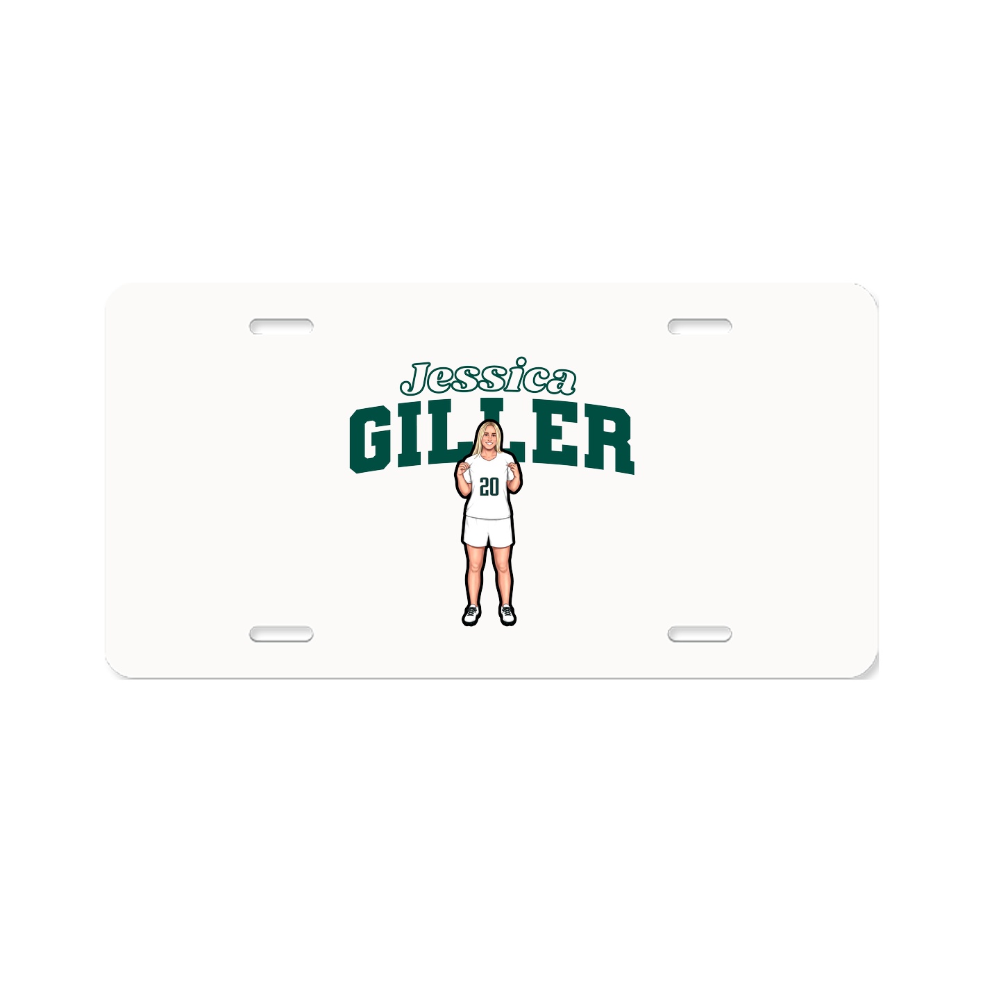 License Plate — Name Arch in Classic
