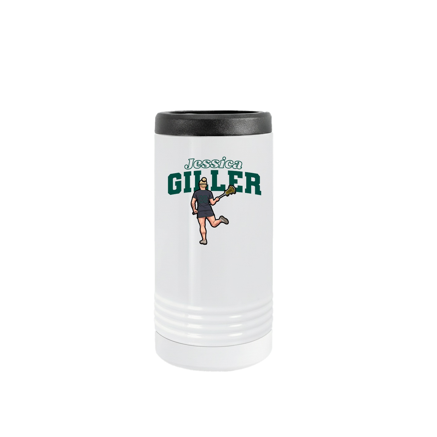 Slim Beverage Holder — Name Arch in White