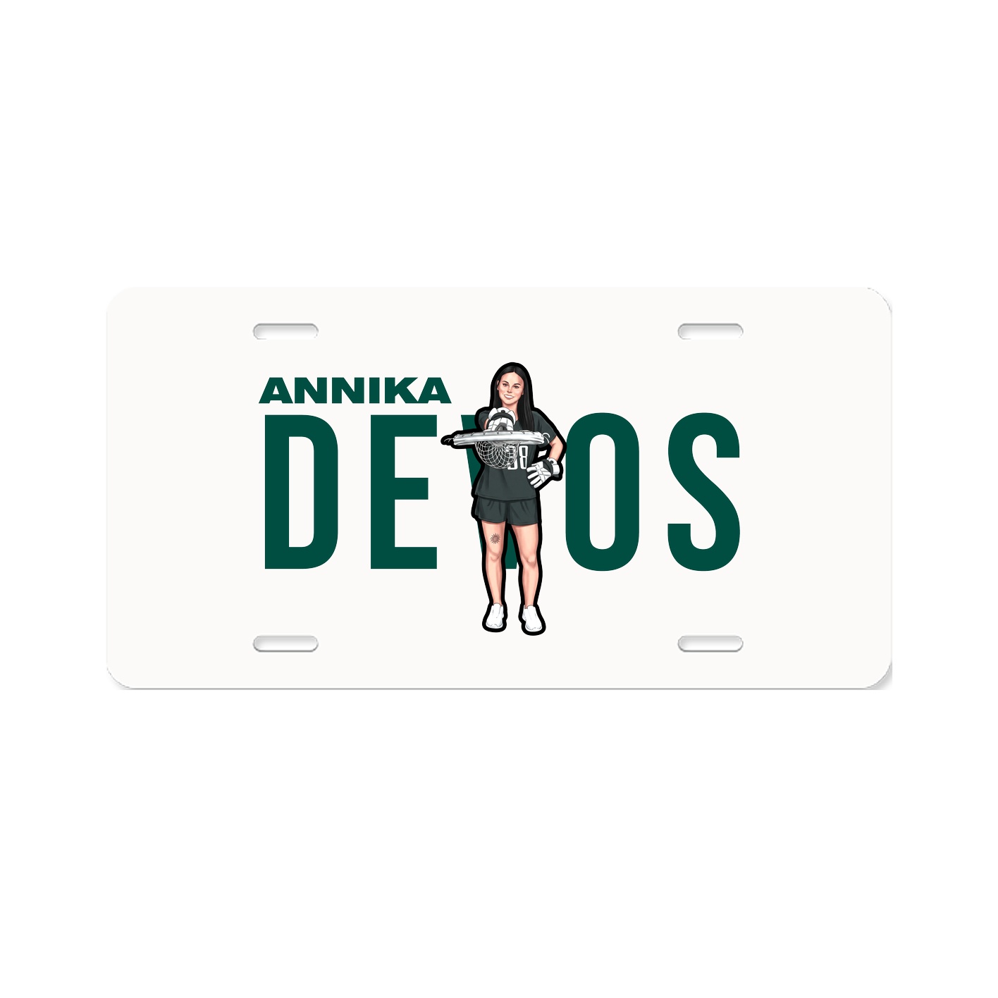 License Plate — Player Name in Classic