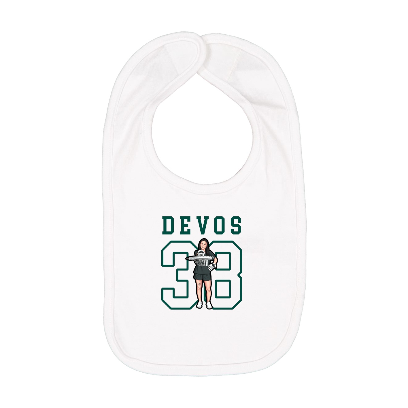 Infant Bib — Shirsey in White