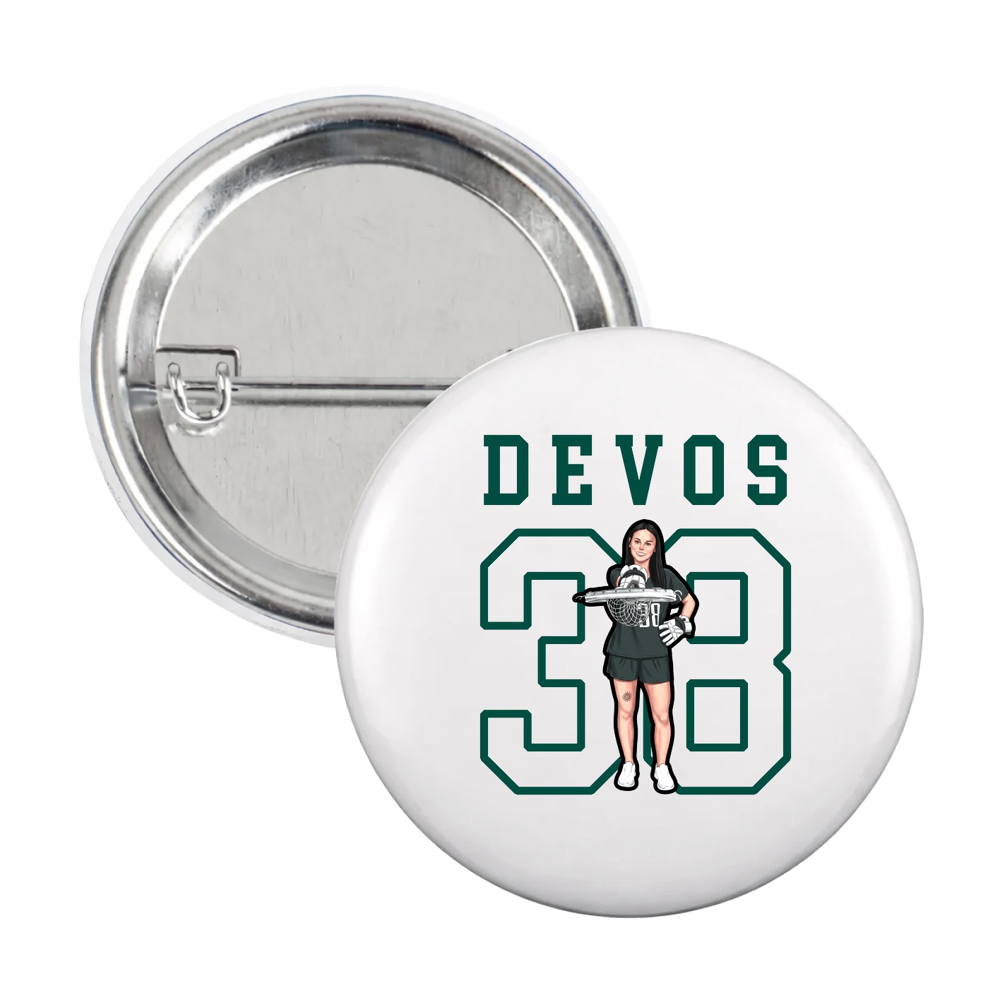 Game Day Button — Shirsey in White