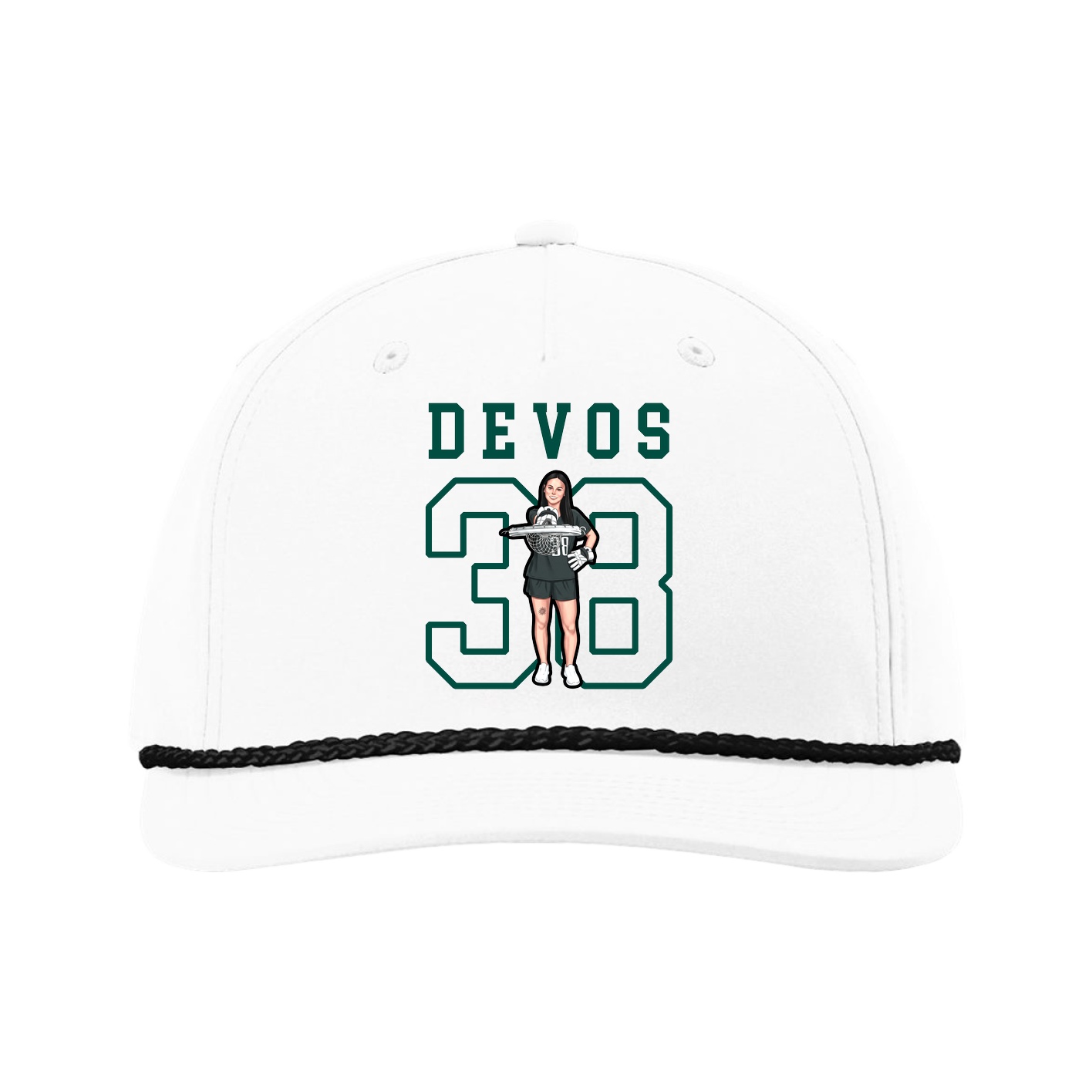 Five-Panel Classic Rope Cap — Shirsey in White