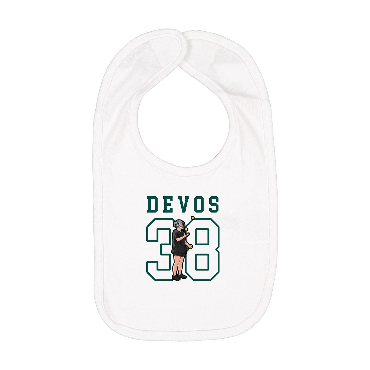 Infant Bib — Shirsey in White