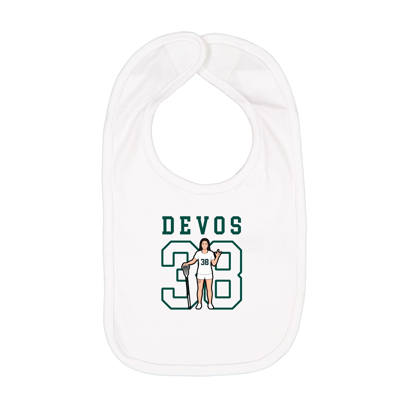 Infant Bib — Shirsey in White