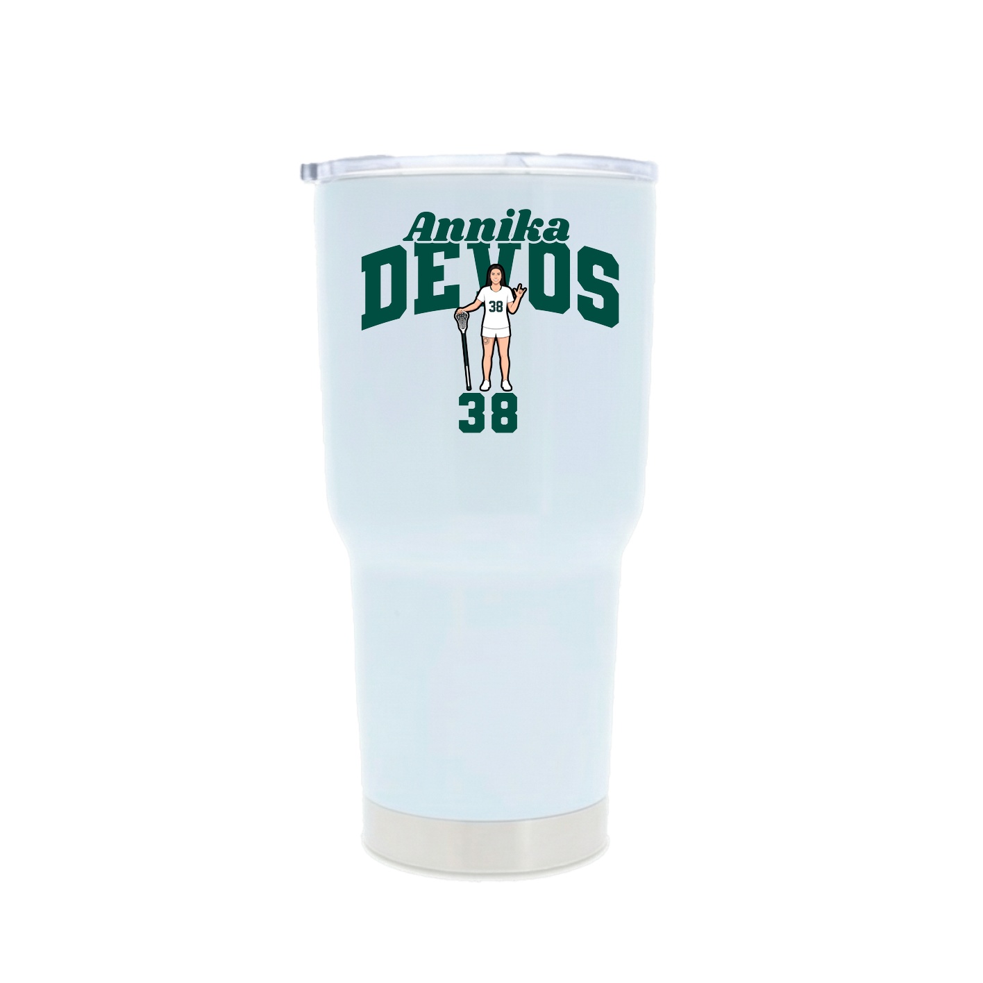 30oz Stainless Steel Tumbler — Signature Arch in White