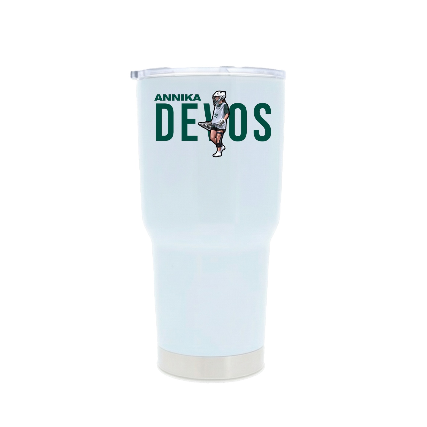 30oz Stainless Steel Tumbler — Player Name in White