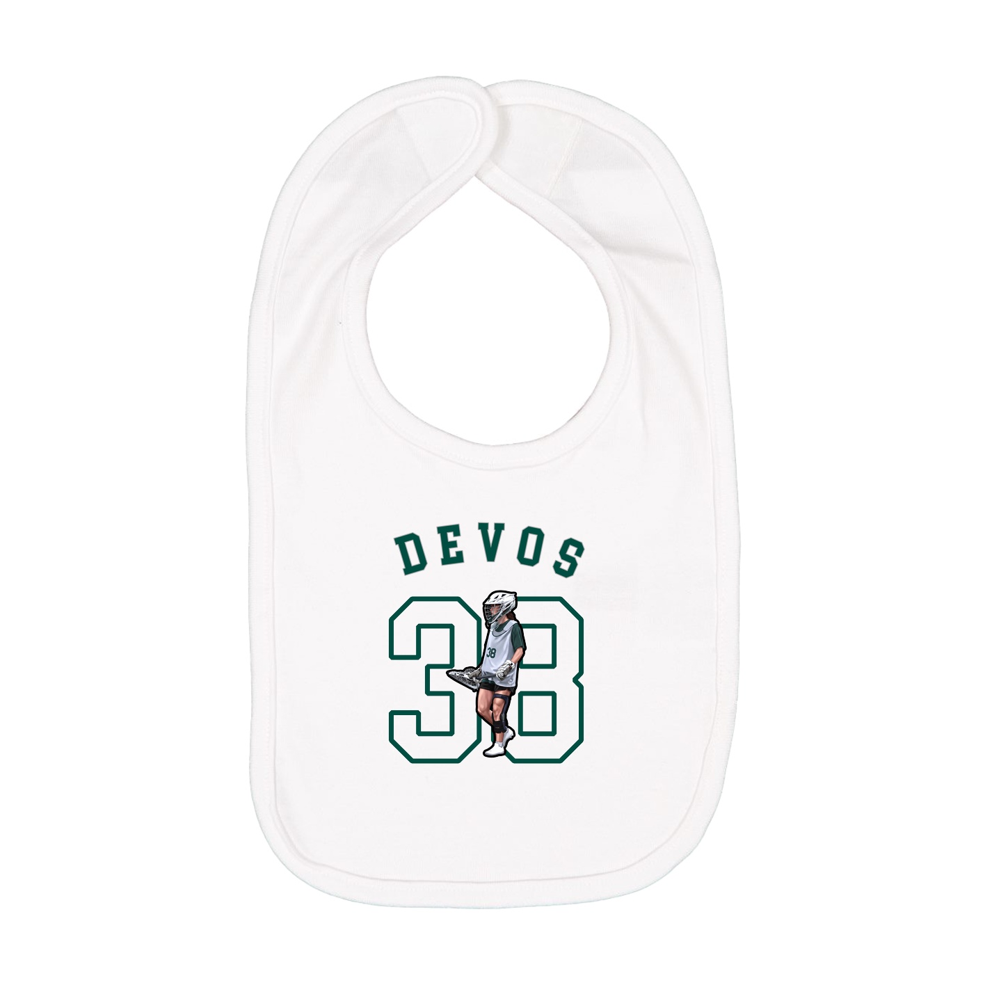 Infant Bib — Shirsey Arch in White