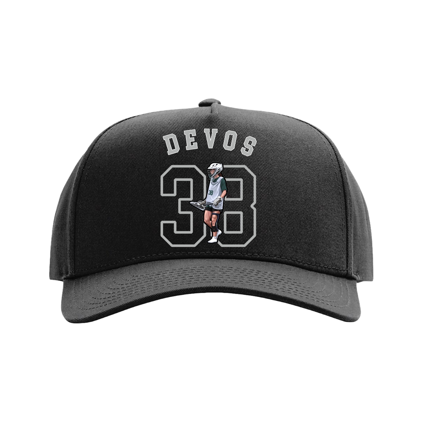 Full Fabric Five-Panel Champ Cap — Shirsey Arch in Black