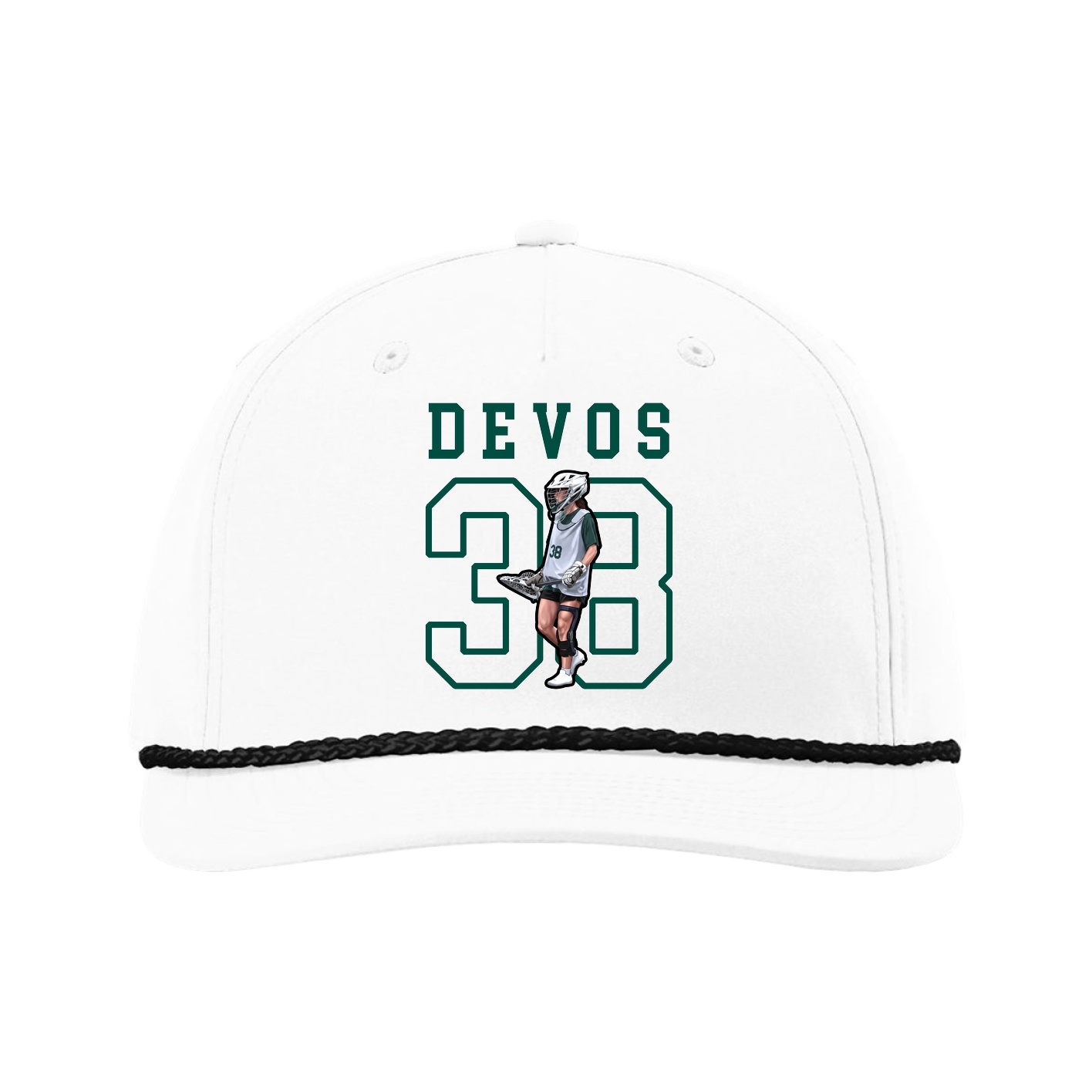 Five-Panel Classic Rope Cap — Shirsey in White