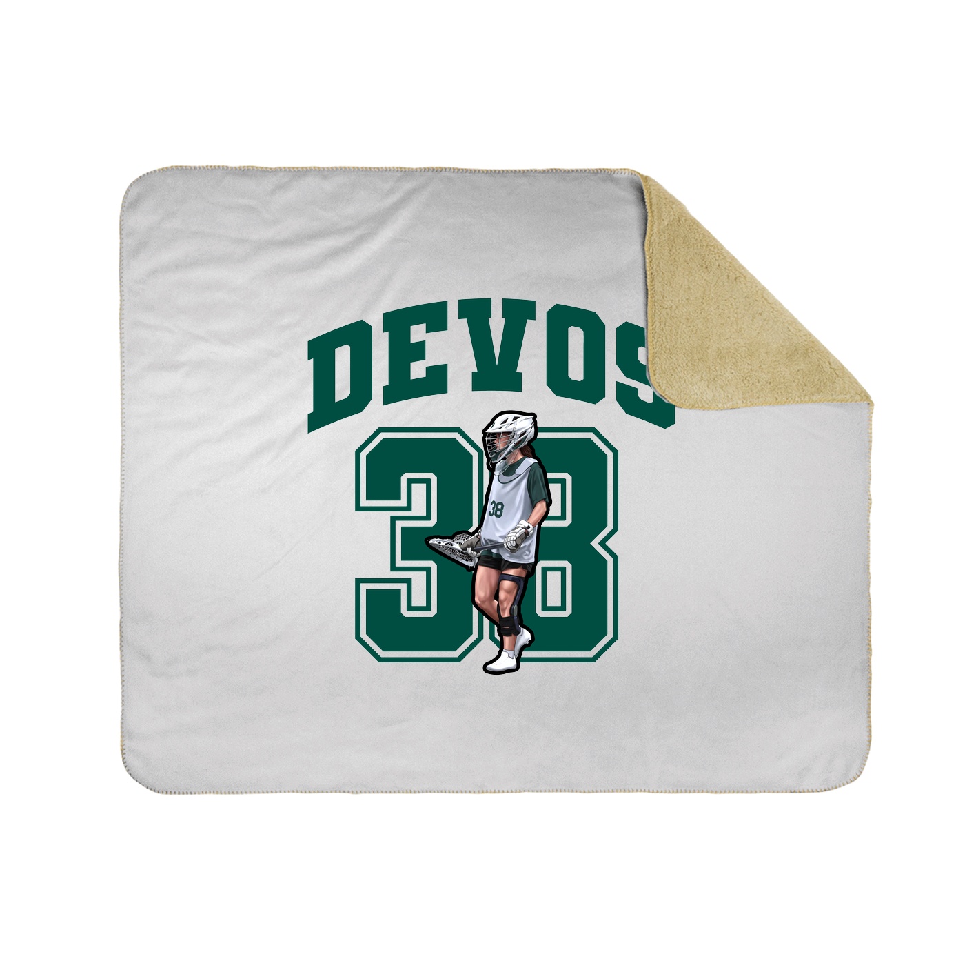 Throw Blanket — Number in White