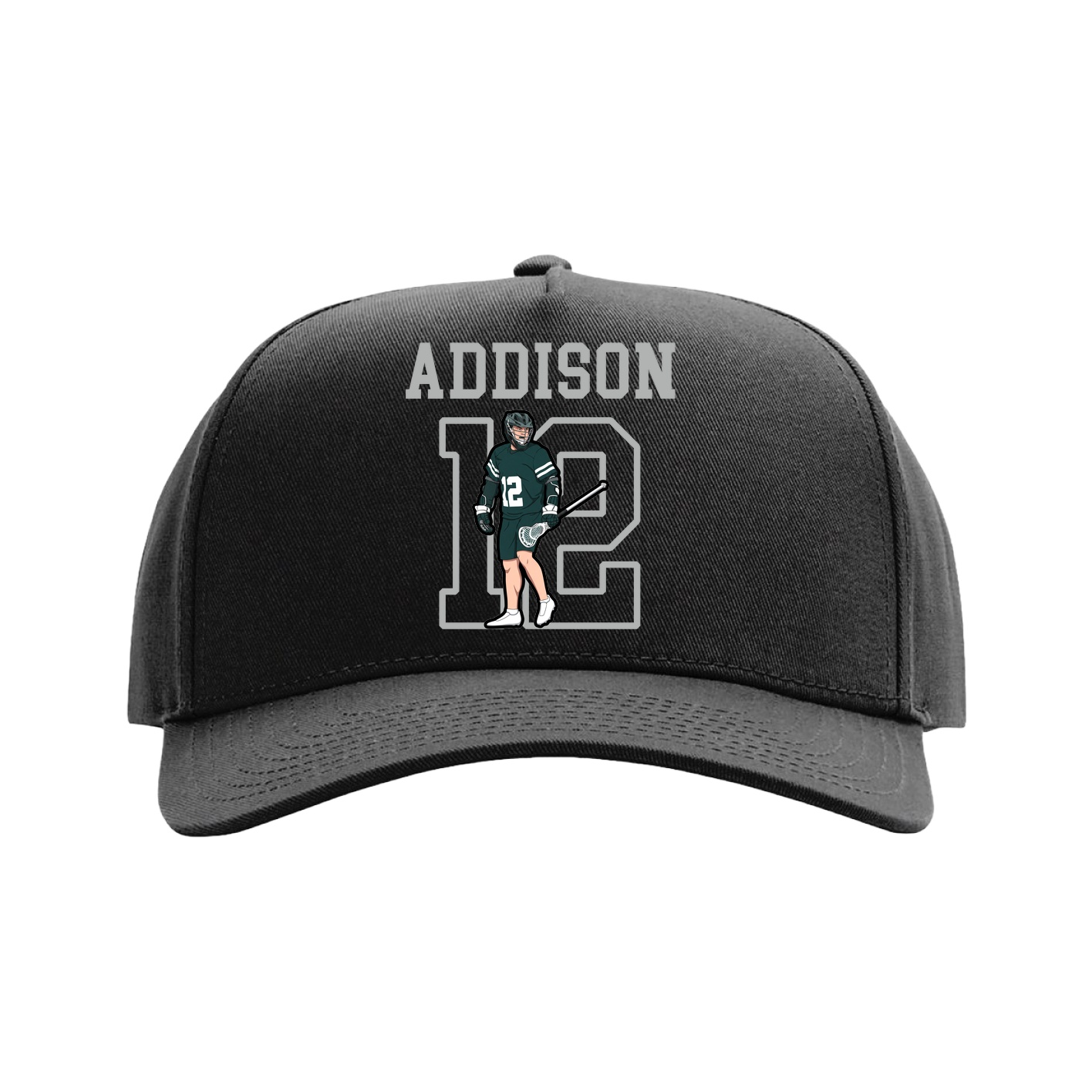 Full Fabric Five-Panel Champ Cap — Shirsey in Black